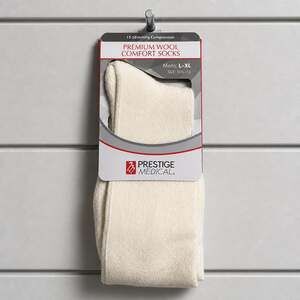 Prestige Medical Premium Wool Comfort Socks Men's L-XL (Size 10.5-13) 15-20mmHg